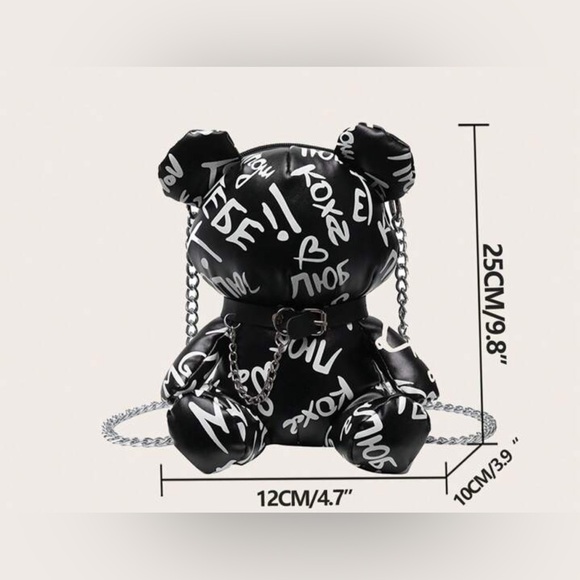 GRAFFITI TEDDY BEAR CROSSBODY - Picture 6 of 8